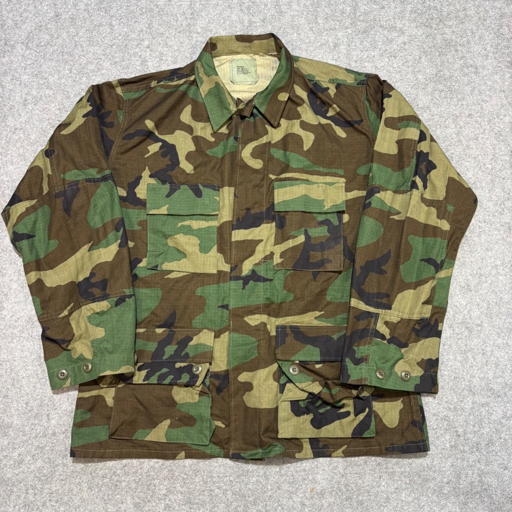 US Military BDU Field Jacket Woodland Camo Ripstop Large Regular 8415011841335